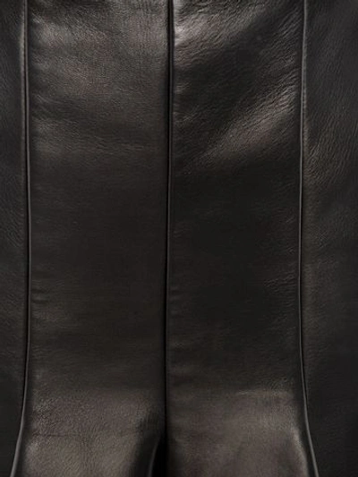 Shop Alexander Mcqueen Bi-color Leather Mini Skirt In Black/lust Red