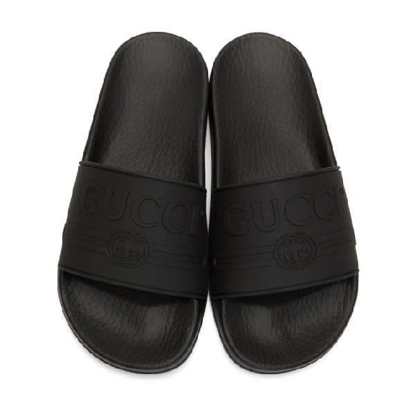 gucci black trek slides