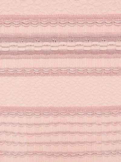 Shop Alexander Mcqueen Textured Knit Skirt In Magnolia