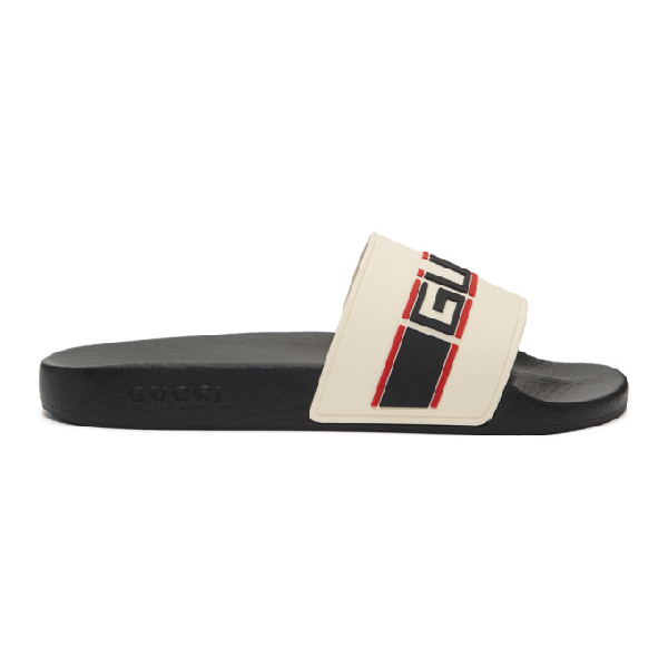 gucci pursuit slides white