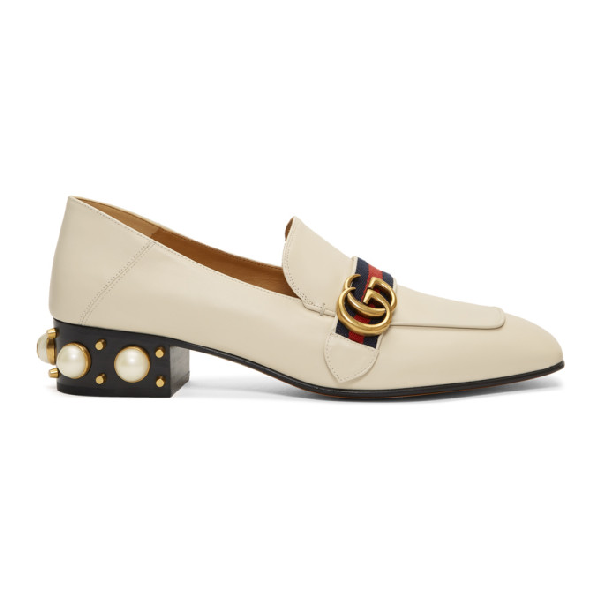 gucci pumps with pearls