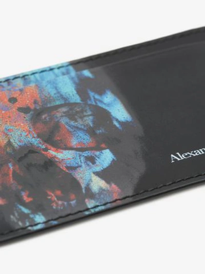 Shop Alexander Mcqueen Ikat Skull Card Holder In Multicolor