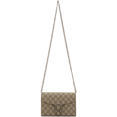 Shop Gucci Beige Gg Dionysus Wallet Chain Bag In 8642 Beige