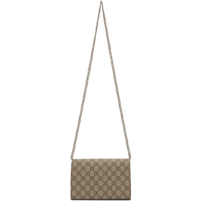 Shop Gucci Beige Gg Dionysus Wallet Chain Bag In 8642 Beige