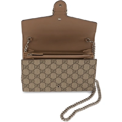 Shop Gucci Beige Gg Dionysus Wallet Chain Bag In 8642 Beige