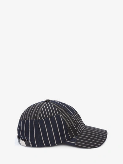 Shop Alexander Mcqueen Mcqueen Baseball Cap In Black/ivory