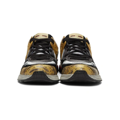 Shop Gucci Yellow & Black Ultrapace Sneakers In Crop/black/silver/white