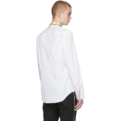 Shop Versace White Barocco Collar Shirt In A1001 White