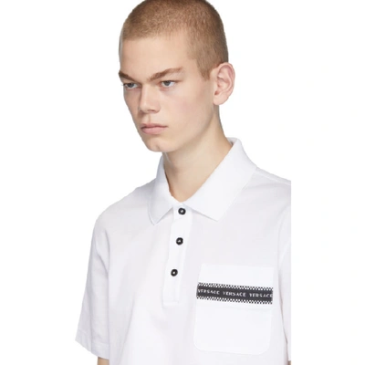 Shop Versace White Pocket Logo Polo In A1001 White