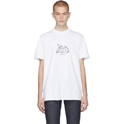 Shop Apc A.p.c. White Jjjjound Edition Rough T-shirt In Blanc