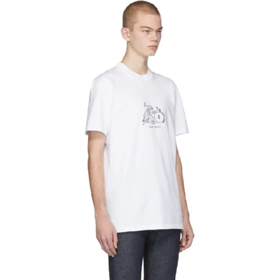 Shop A.p.c. White Jjjjound Edition Rough T-shirt In Blanc