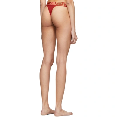 Shop Versace Underwear Red Medusa Thong In A1205 Red