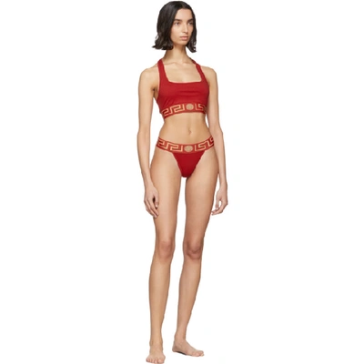 Shop Versace Underwear Red Medusa Thong In A1205 Red