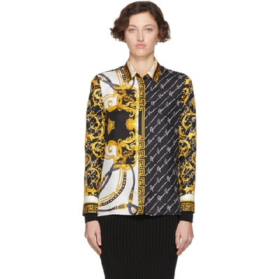 Shop Versace Multicolor Barocco Signature Shirt In A7001 Multi