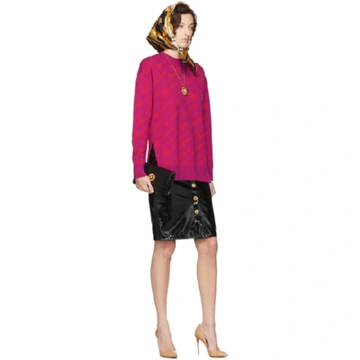 Shop Versace Pink Wool Gianni  Sweater In A2401 Pink