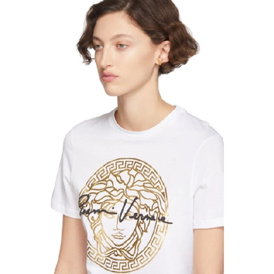 Shop Versace White Gianni  T-shirt In A3272 White