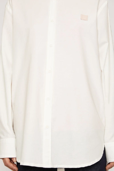 Shop Acne Studios Face-patch Oversized Shirt White