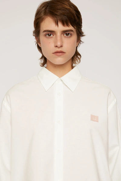 Shop Acne Studios Face-patch Oversized Shirt White