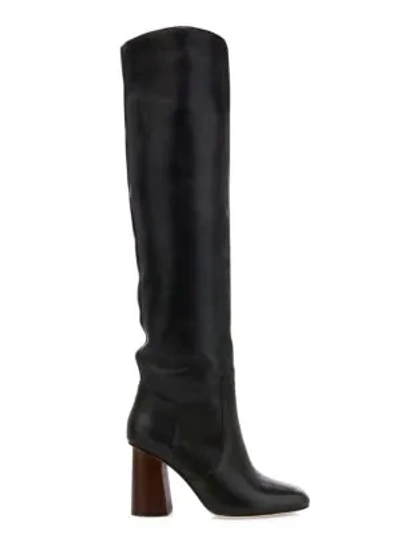 Shop Joie Women's Collister Knee-high Leather Boots In Black