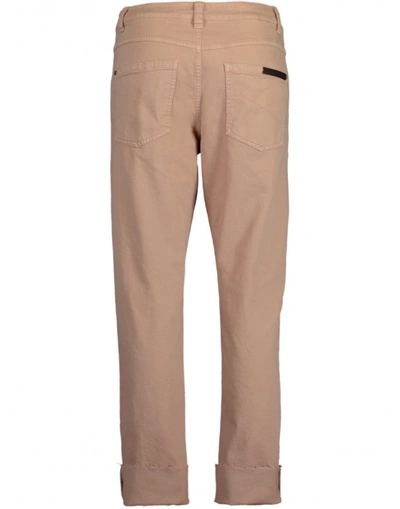 Shop Brunello Cucinelli Cuffed Garment Dyed Jean In Ash-rose