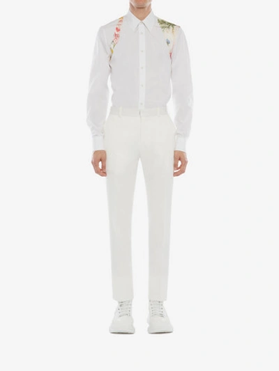 Shop Alexander Mcqueen Botanical Harness Shirt In White