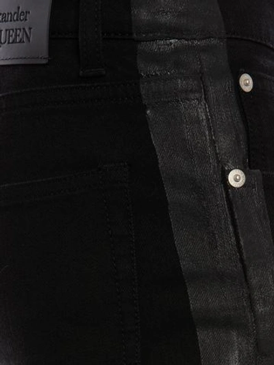 Shop Alexander Mcqueen Paneled Jeans In Black