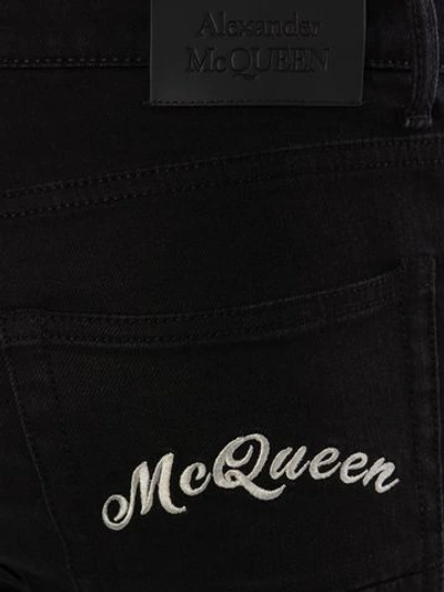 Shop Alexander Mcqueen Signature Jeans In Black
