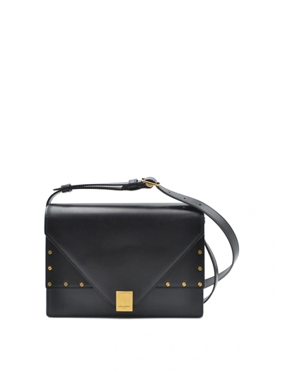 Shop Saint Laurent Margaux Smooth Leather Satchels In Black