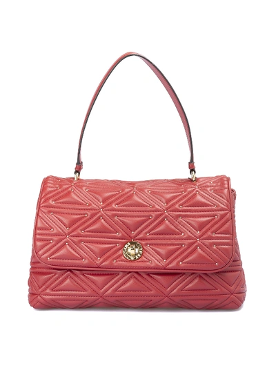 Shop Emporio Armani Studded Quilted Bag In Red