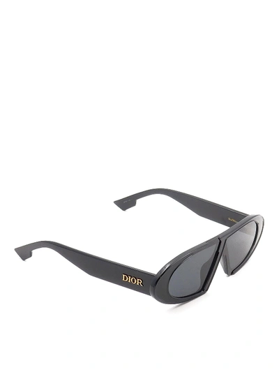 Shop Dior Oblique Acetate Sunglasses In Black