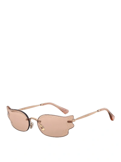 Shop Jimmy Choo Ember Cat-eye Sunglasses In Light Pink