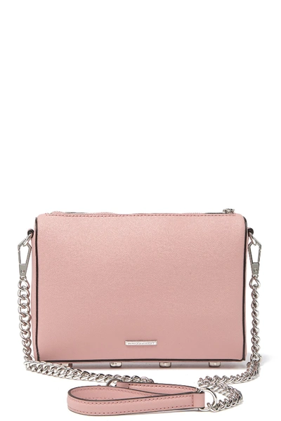 Shop Rebecca Minkoff Avery Leather Crossbody Bag In Vintage Pink