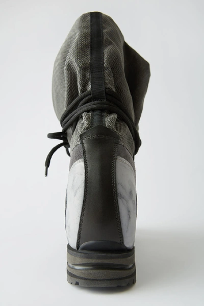 Shop Acne Studios Trekking Boots Anthracite Grey