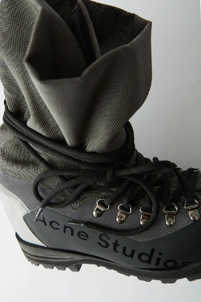 Shop Acne Studios Trekking Boots Anthracite Grey