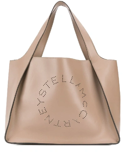 Shop Stella Mccartney Stella Logo Tote Bag In Grey