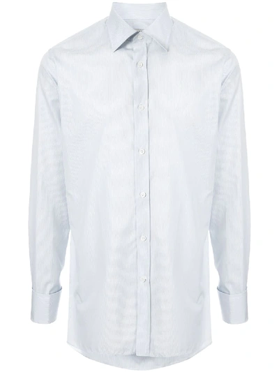 Shop Gieves & Hawkes Formal Button Down Shirt In Blue