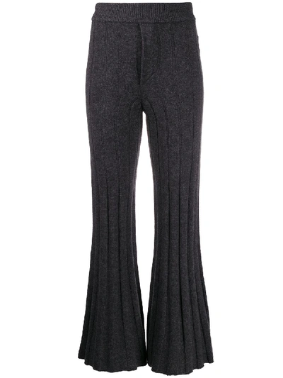 Shop Each X Other Ribbed Knit Trousers In Grey