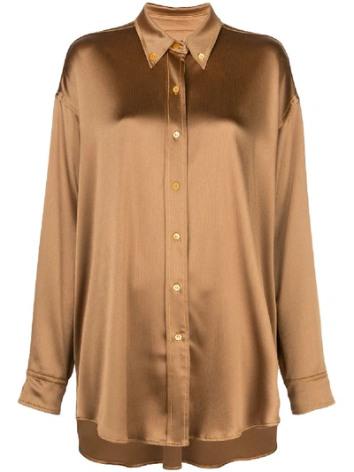 Shop Sies Marjan Kiki Oversized Shirt In Gold