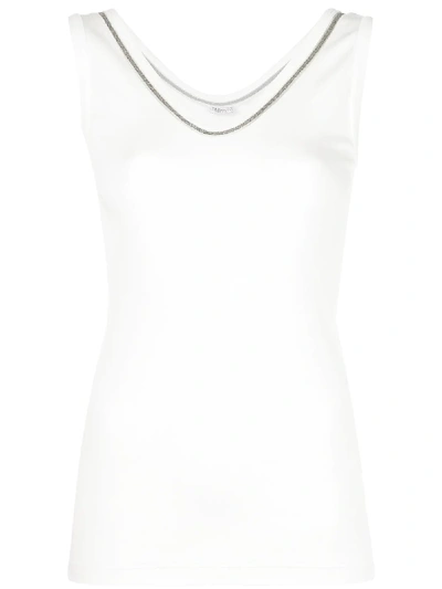 条纹边饰坦克背心