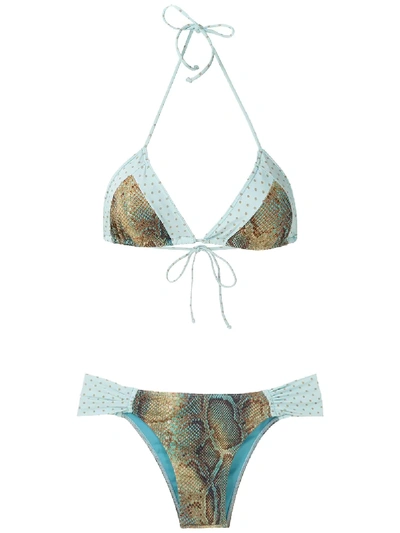 Shop Brigitte Bia E Mel Printed Bikini Set In Blue