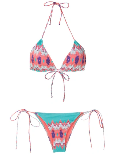 Shop Brigitte Tati E Julia Printed Bikini Set In Multicolour