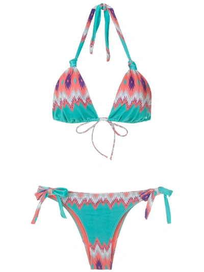 Shop Brigitte Marina E Juliana Printed Bikini Set In Multicolour