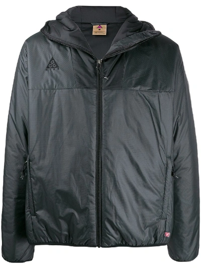 Nike Acg Primaloft Water Resistant Packable Hooded Jacket In Anthracite/  Black/ Black | ModeSens