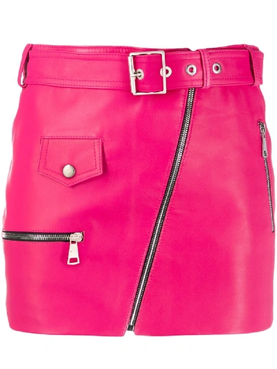 Shop Manokhi Fitted Mini Skirt In Pink