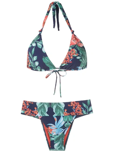 Shop Brigitte Marina E Juliana Printed Bikini Set In Multicolour