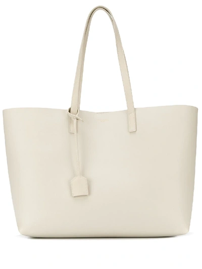 Shop Saint Laurent Large Shopping Tote In White