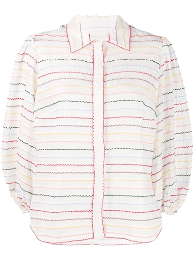 ZINNIA SCALLOP STRIPE SHIRT