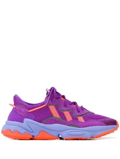 Shop Adidas Originals Low Top Ozweego Sneakers In Purple