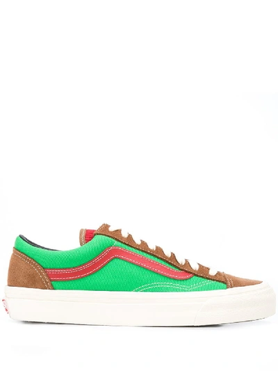 Vans Old Skool Colour-block Sneakers In Green