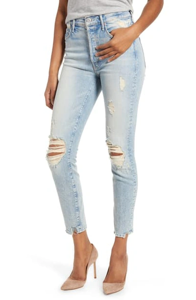 Shop Mother Miranda +  Easy Does It High Waist Crop Skinny Jeans In Say Amen Again